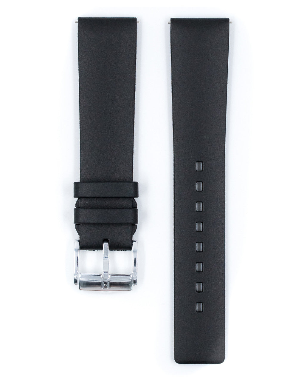 Hirsch - PURE Premium Caoutchouc Watchband 4053 88 - Black