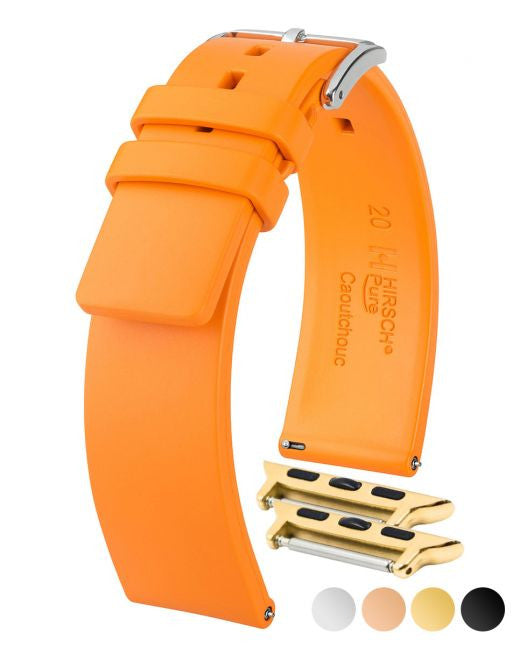 Hirsch - PURE Premium Caoutchouc Watchband 4053 88 - Orange