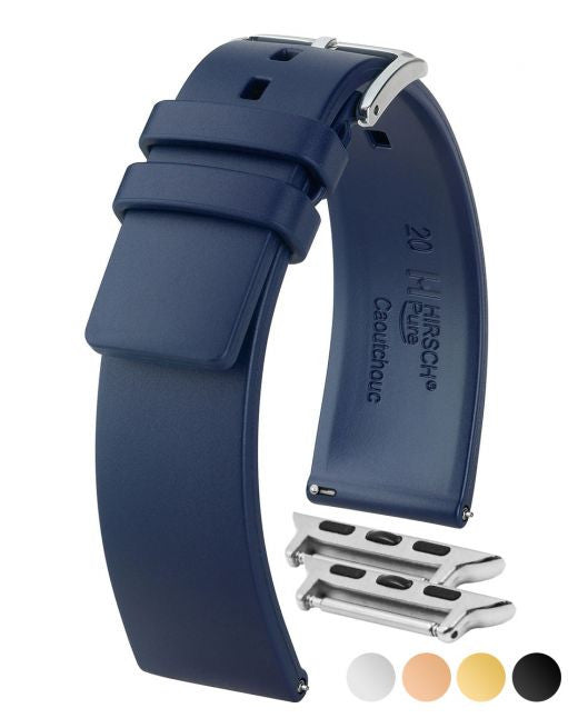 Hirsch - PURE Premium Caoutchouc Watchband 4053 88 - Blue
