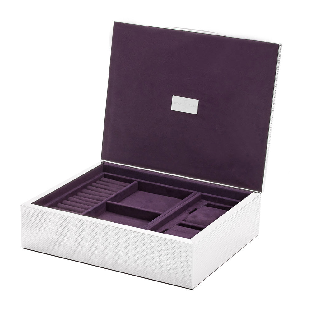 WOLF 1834 - Silver Medium Watch Jewelry and Legacy Box - Silver