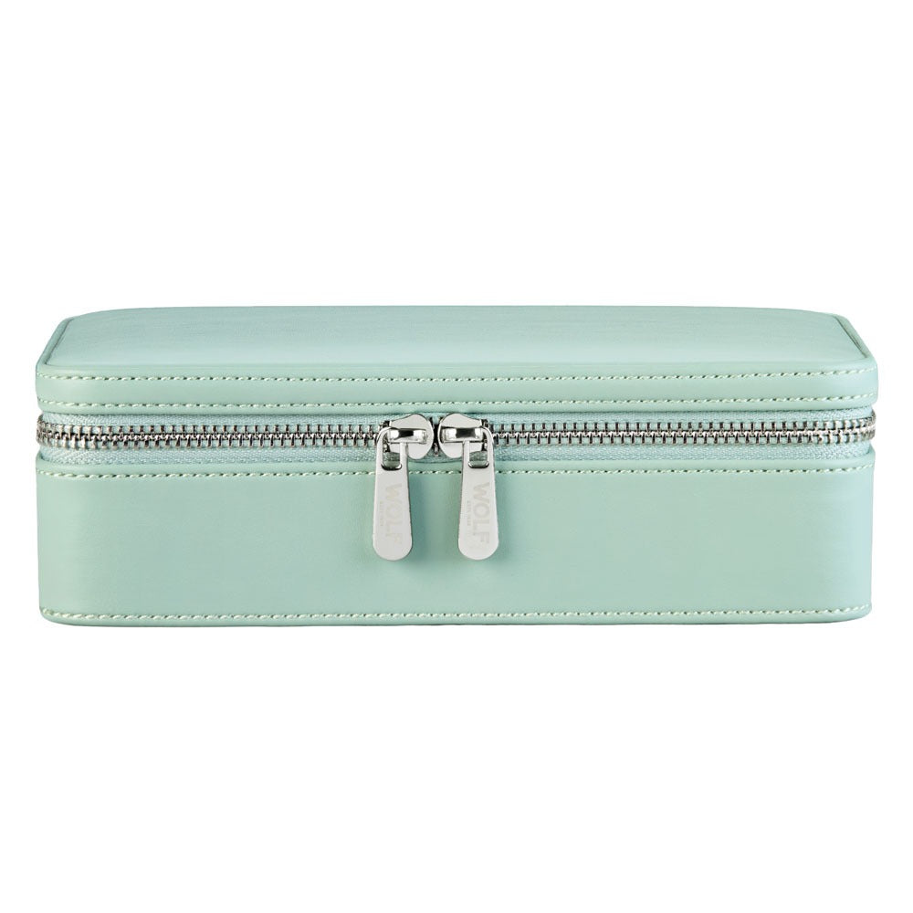 WOLF 1834 - WOLF X LIBERTY Julia Interior Print Medium Jewelry Zip Case - Sage Green