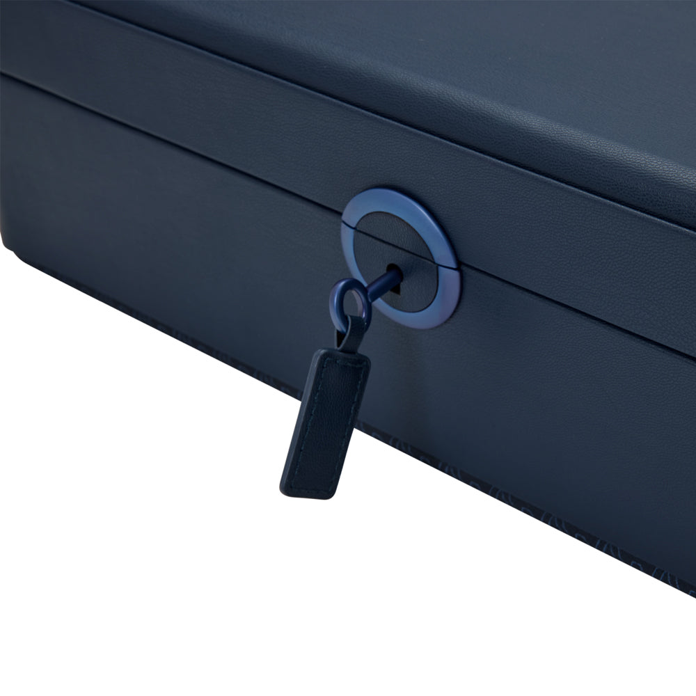 WOLF 1834 - Earth 5 Piece Watch Box with Storage - Midnight Blue