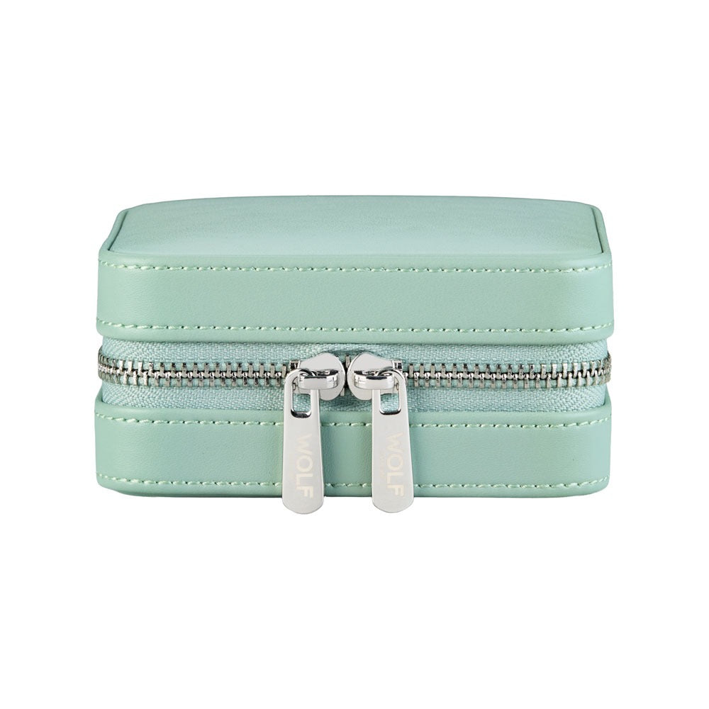 WOLF 1834 - WOLF X LIBERTY Julia Interior Print Small Travel Jewelry Zip Case - Sage Green