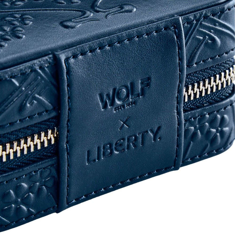 WOLF 1834 - WOLF X LIBERTY All Over Ianthe Small Travel Jewelry Zip Case - Navy