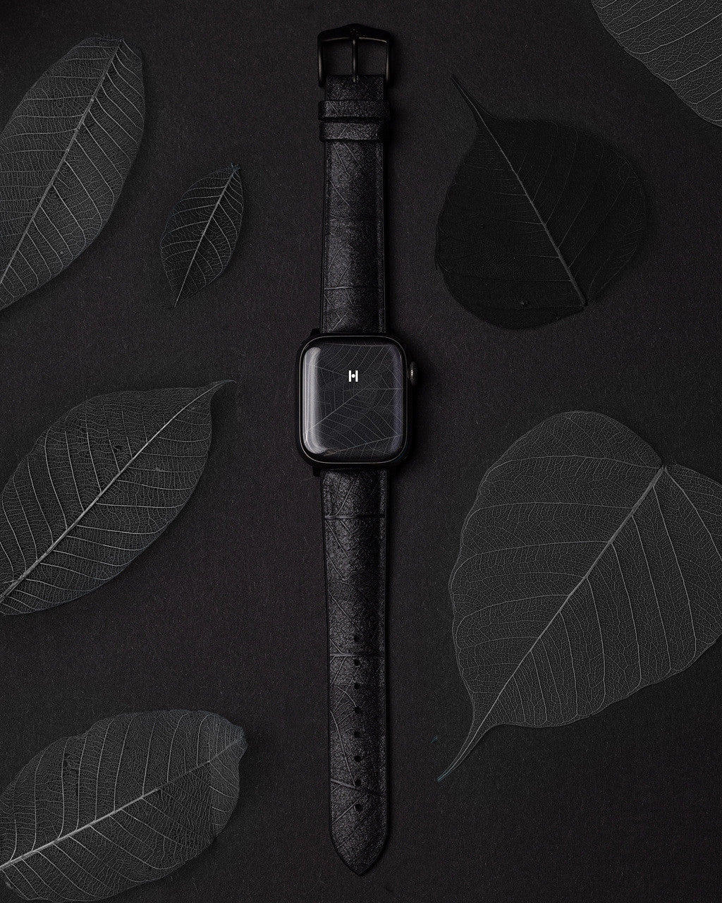 Hirsch - LEAF Vegan Watchband - 092 10 46 0 - Black