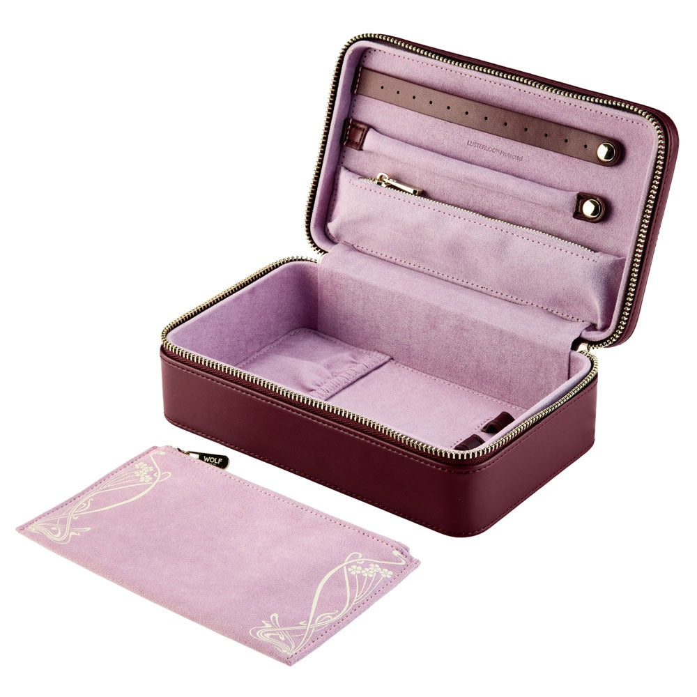 WOLF 1834 - WOLF X LIBERTY Ianthe Medium Jewelry Zip Case - Burgundy