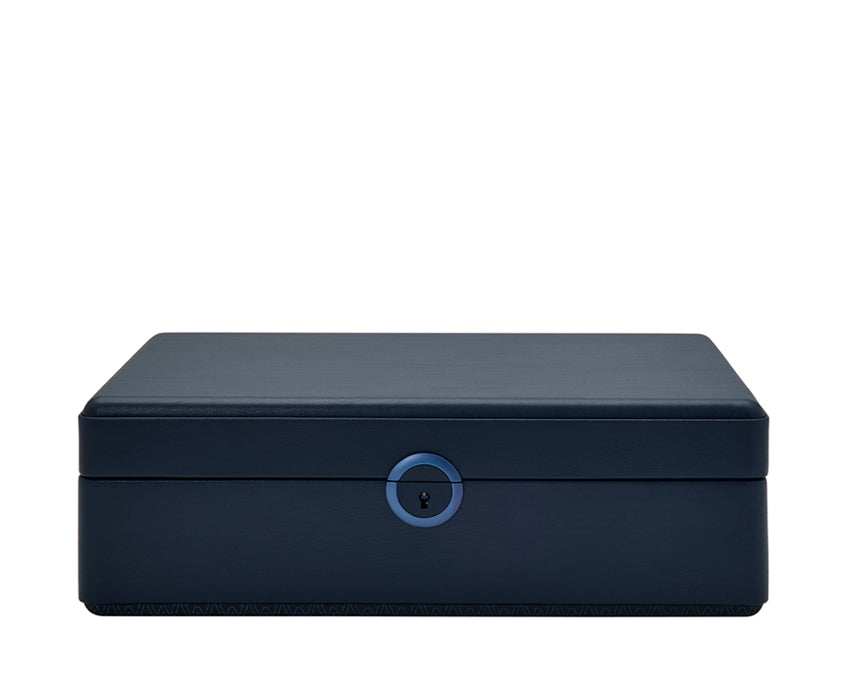 WOLF 1834 - Earth 5 Piece Watch Box with Storage - Midnight Blue