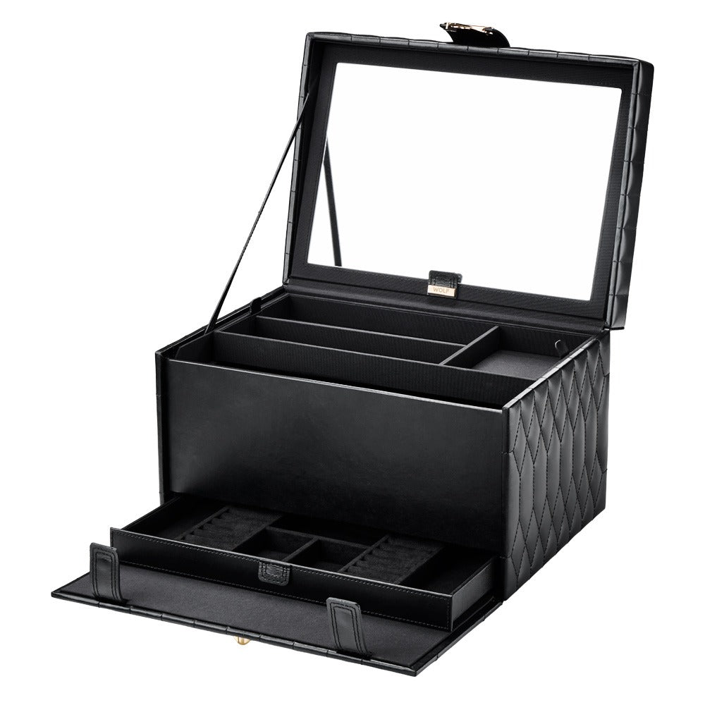 WOLF 1834 - Caroline Cosmetic Train Case - Black