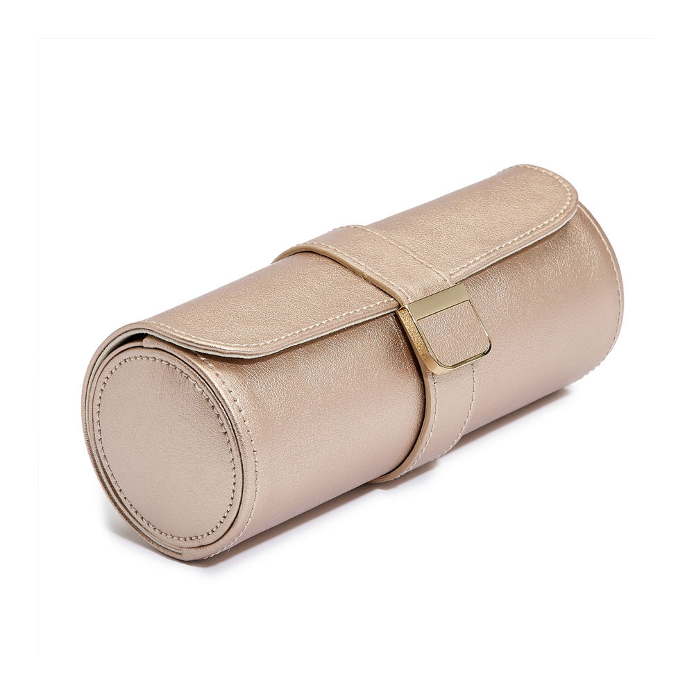WOLF 1834 - Palermo Double Watch Roll with Jewelry Pouch - Rose Gold