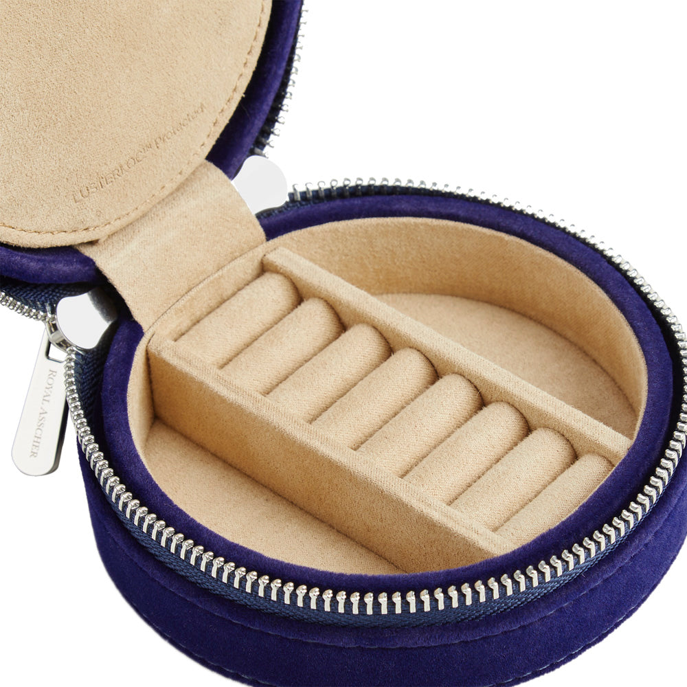 WOLF 1834 - Royal Asscher Round Jewelry Zip Case - Blue