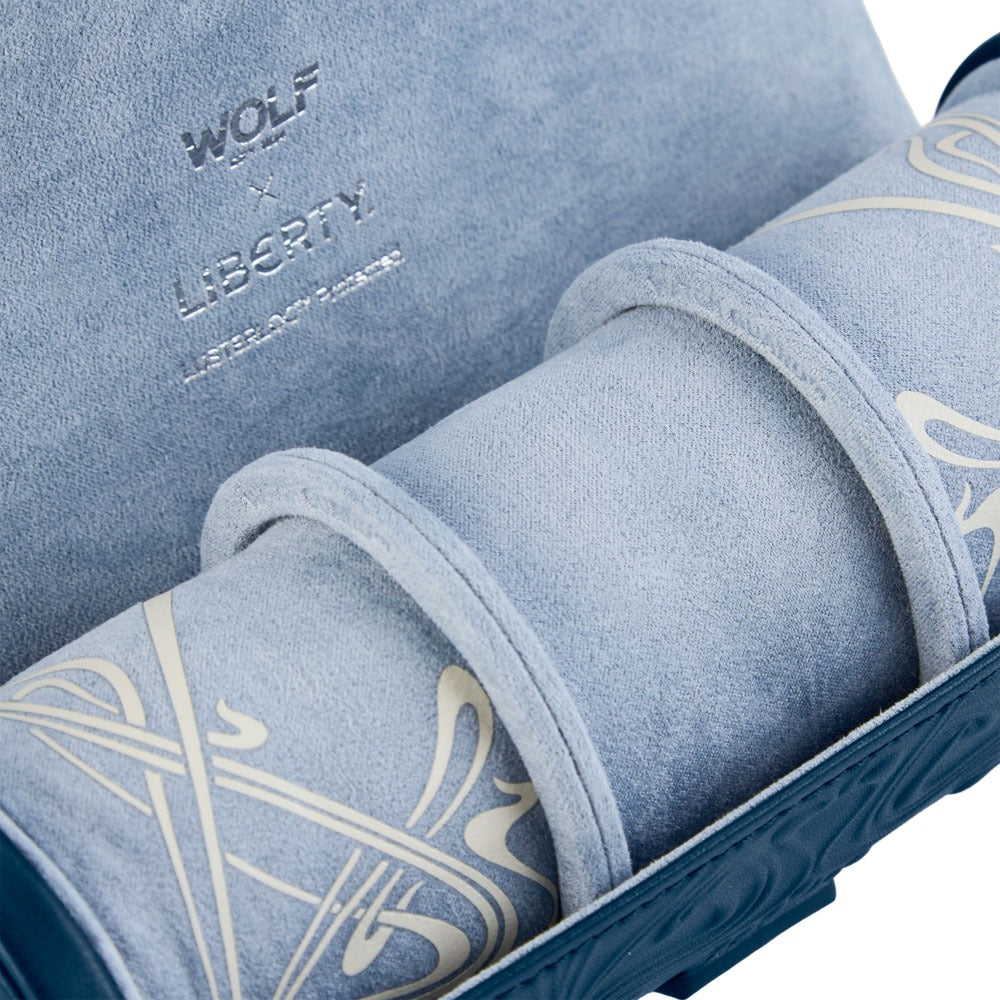 WOLF 1834 - WOLF X LIBERTY All Over Ianthe Triple Watch Roll - Navy