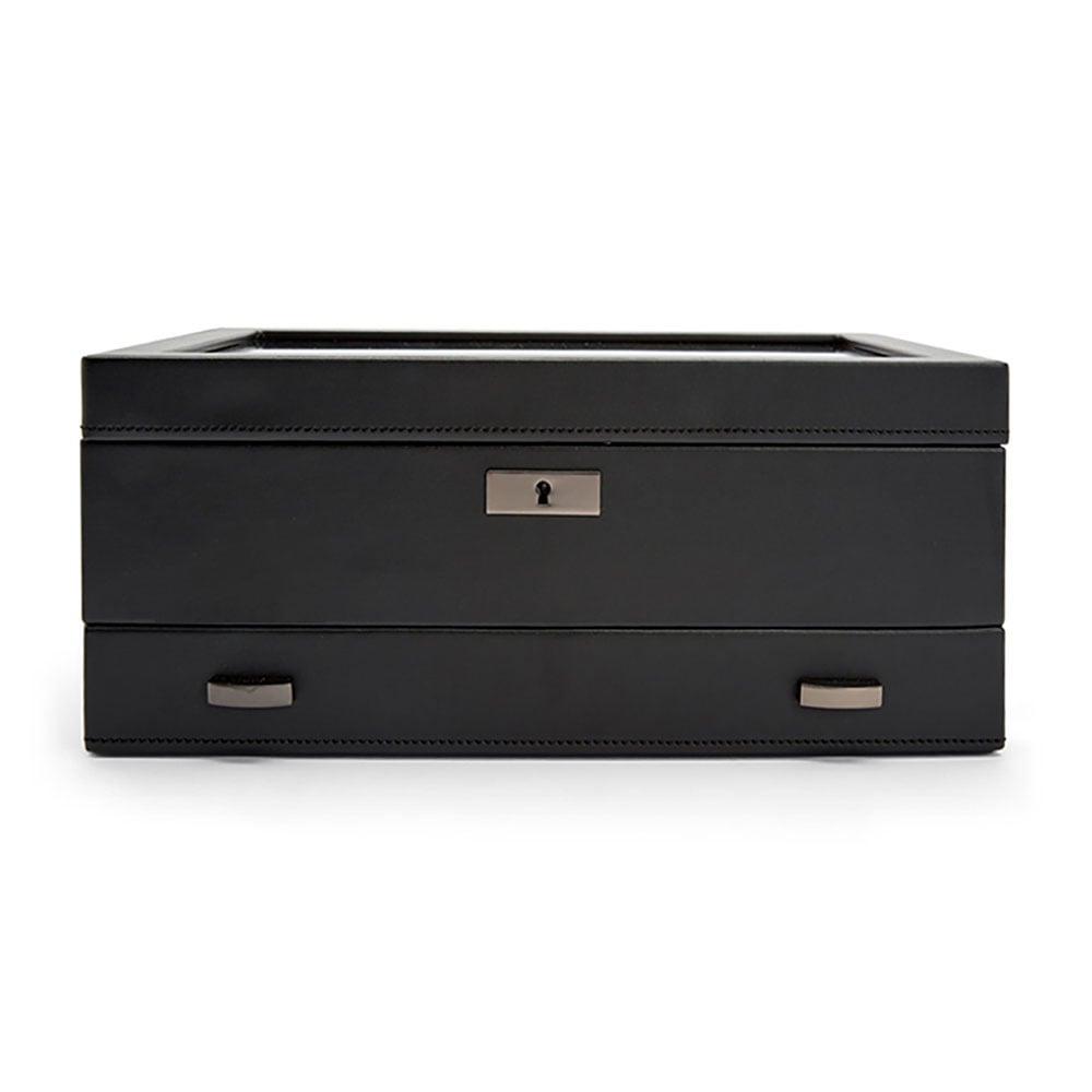 WOLF 1834 - Axis 10 Piece Watch Box with Drawer - Powder Coat