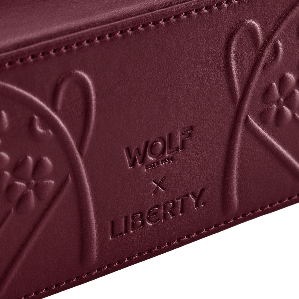 WOLF 1834 - WOLF X LIBERTY Ianthe Medium Jewelry Zip Case - Burgundy