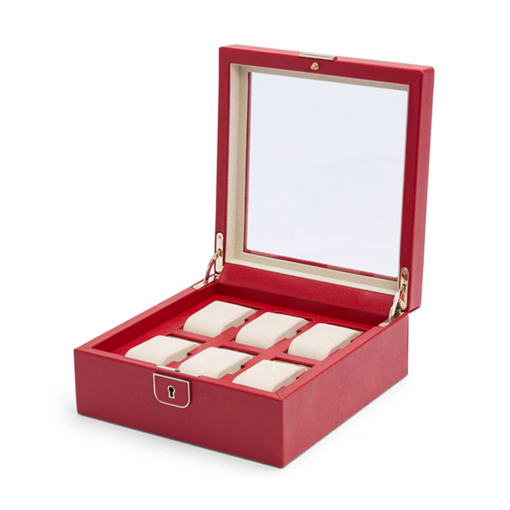 WOLF 1834 - Palermo 6 Piece Watch Box - Red