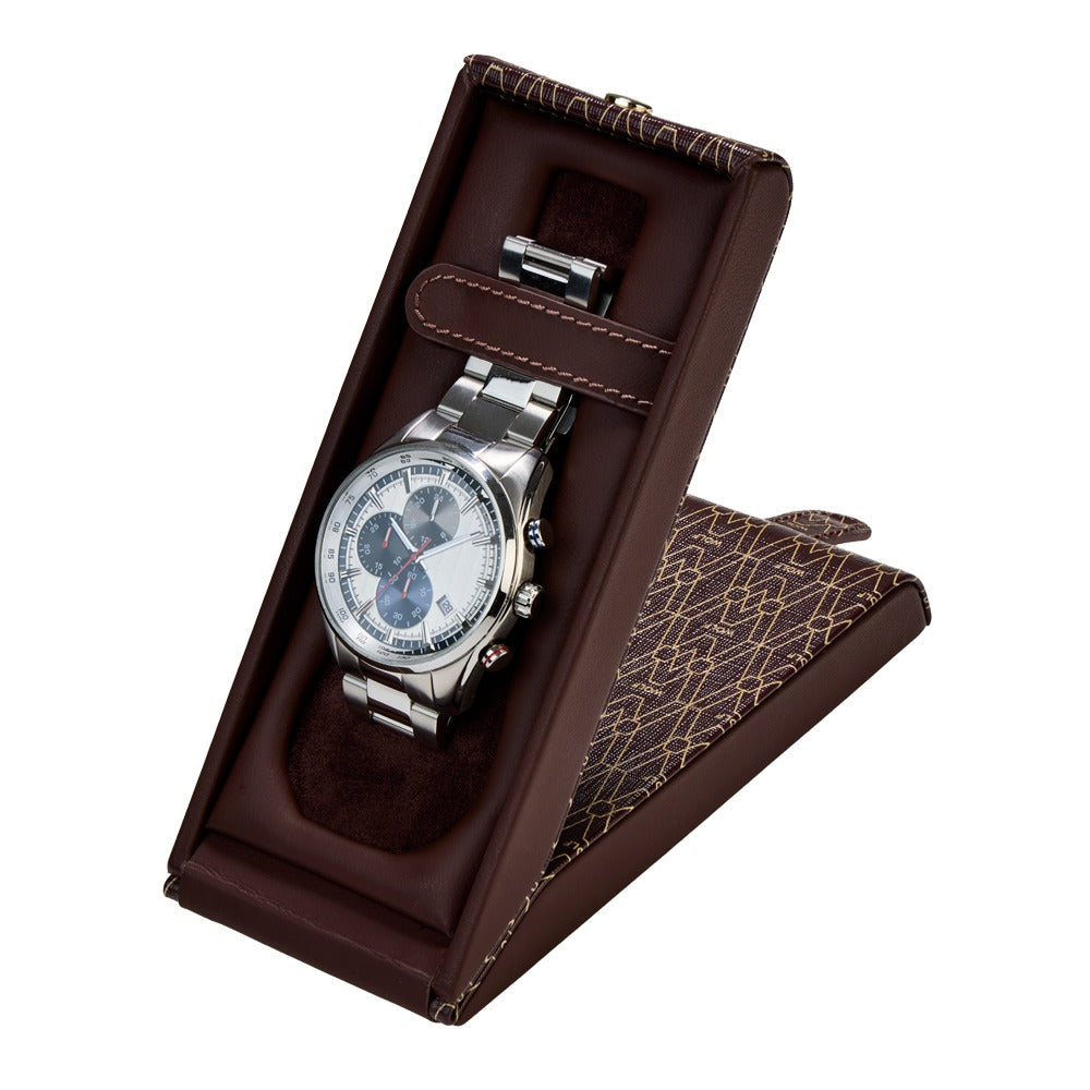 WOLF 1834 Signature Flip Watch Stand - Brown - view 2