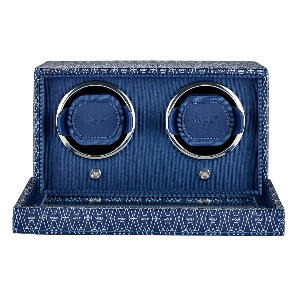 WOLF 1834 - Signature Double Watch Winder - Blue