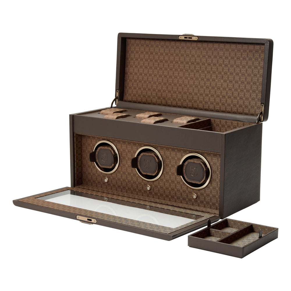 WOLF 1834 - Earth Triple Watch Winder - Coffee