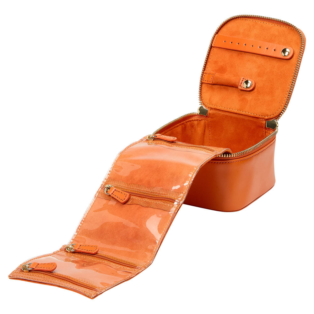 WOLF 1834 - Maria Zip Jewelry Cube - Tangerine