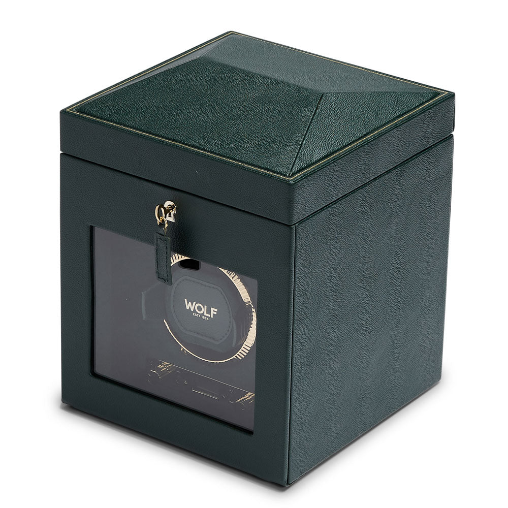 WOLF 1834 - British Racing Single Watch Winder with Storage - Green