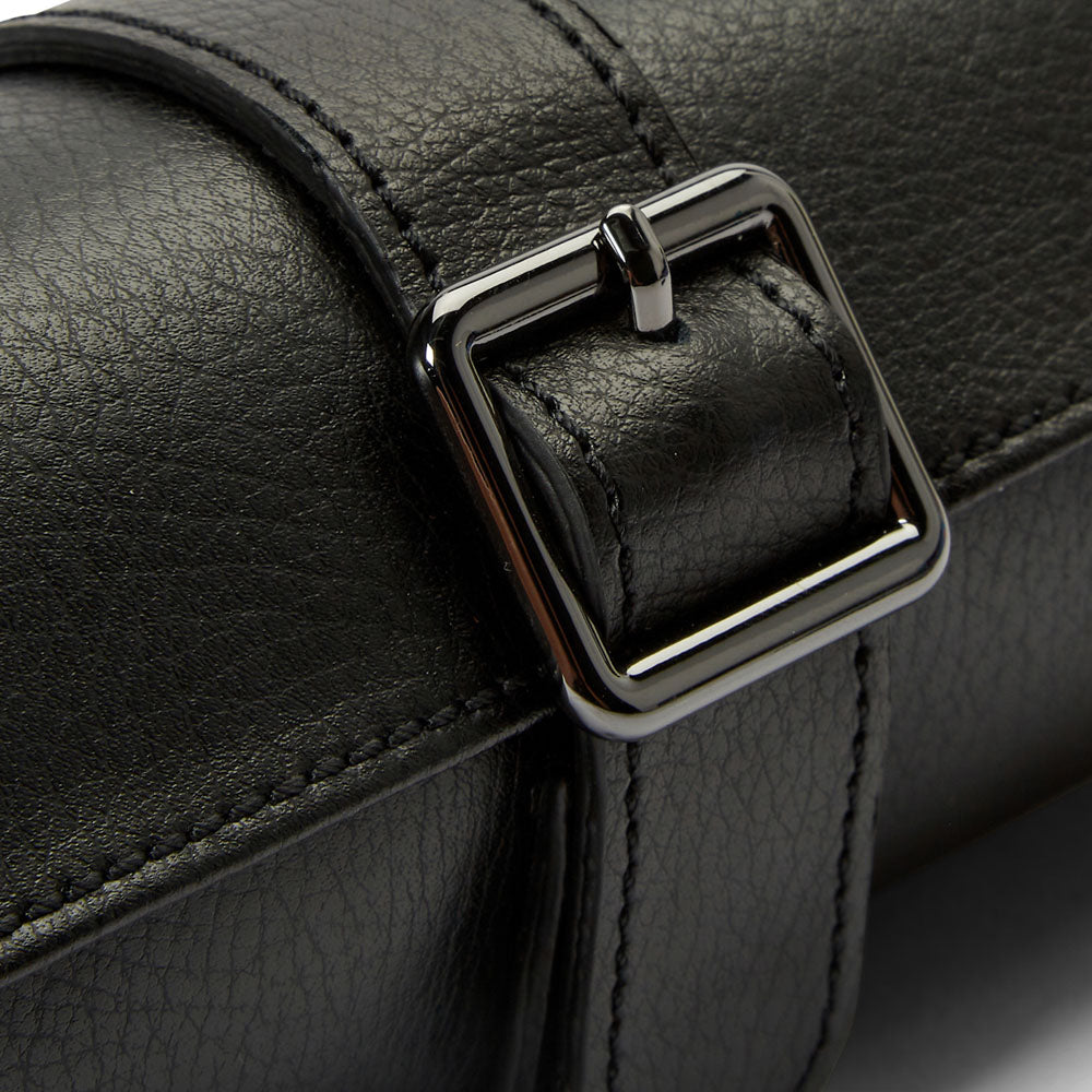 WOLF 1834 - British Racing Triple Watch Roll - Black