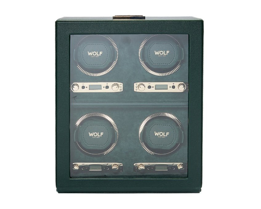 WOLF 1834 - British Racing 4 Piece Watch Winder - Green