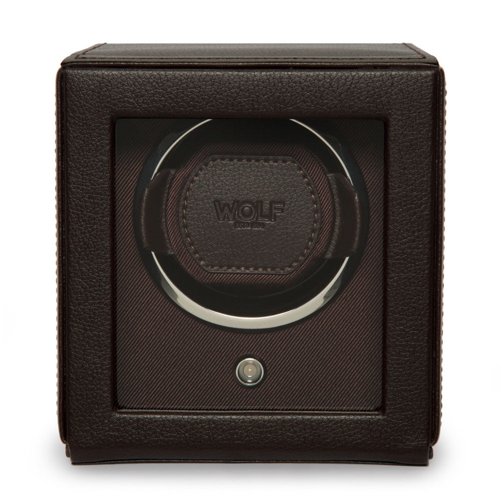WOLF 1834 - Cub Single Watch Winder with Cover - Brown