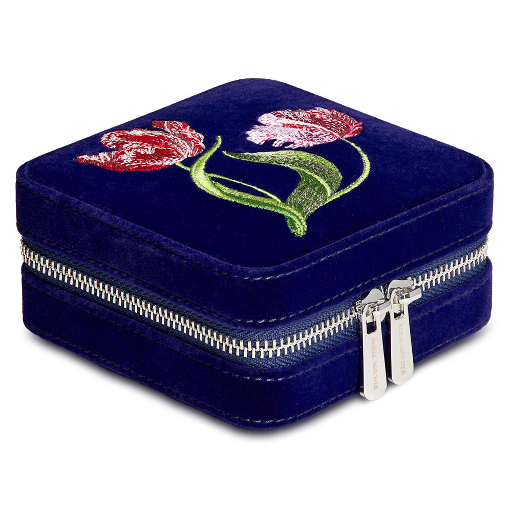 WOLF 1834 - Royal Asscher Square Jewelry Zip Case - Blue
