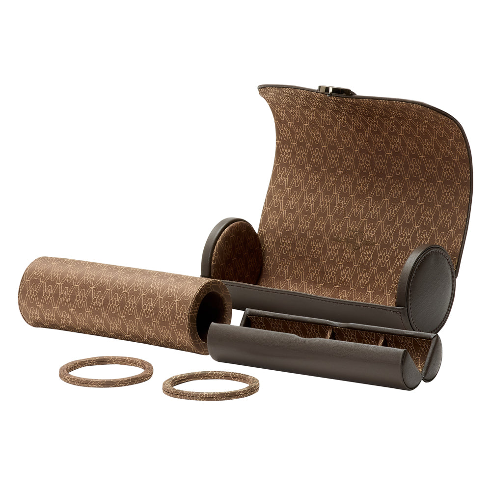 WOLF 1834 - Earth Triple Watch Roll - Coffee