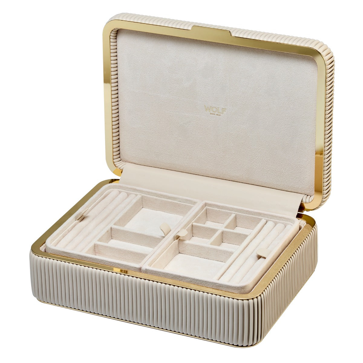 WOLF 1834 - Bella Medium Jewelry Box - Bone