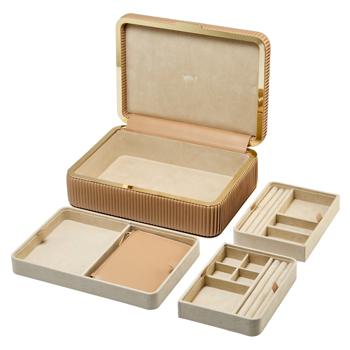 WOLF 1834 - Bella Medium Jewellery Box - Mocha
