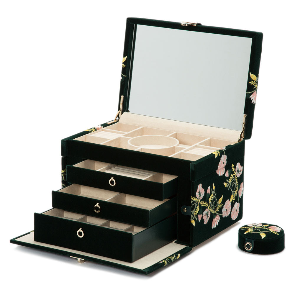WOLF 1834 - Zoe Large Jewelry Box - Forest Green