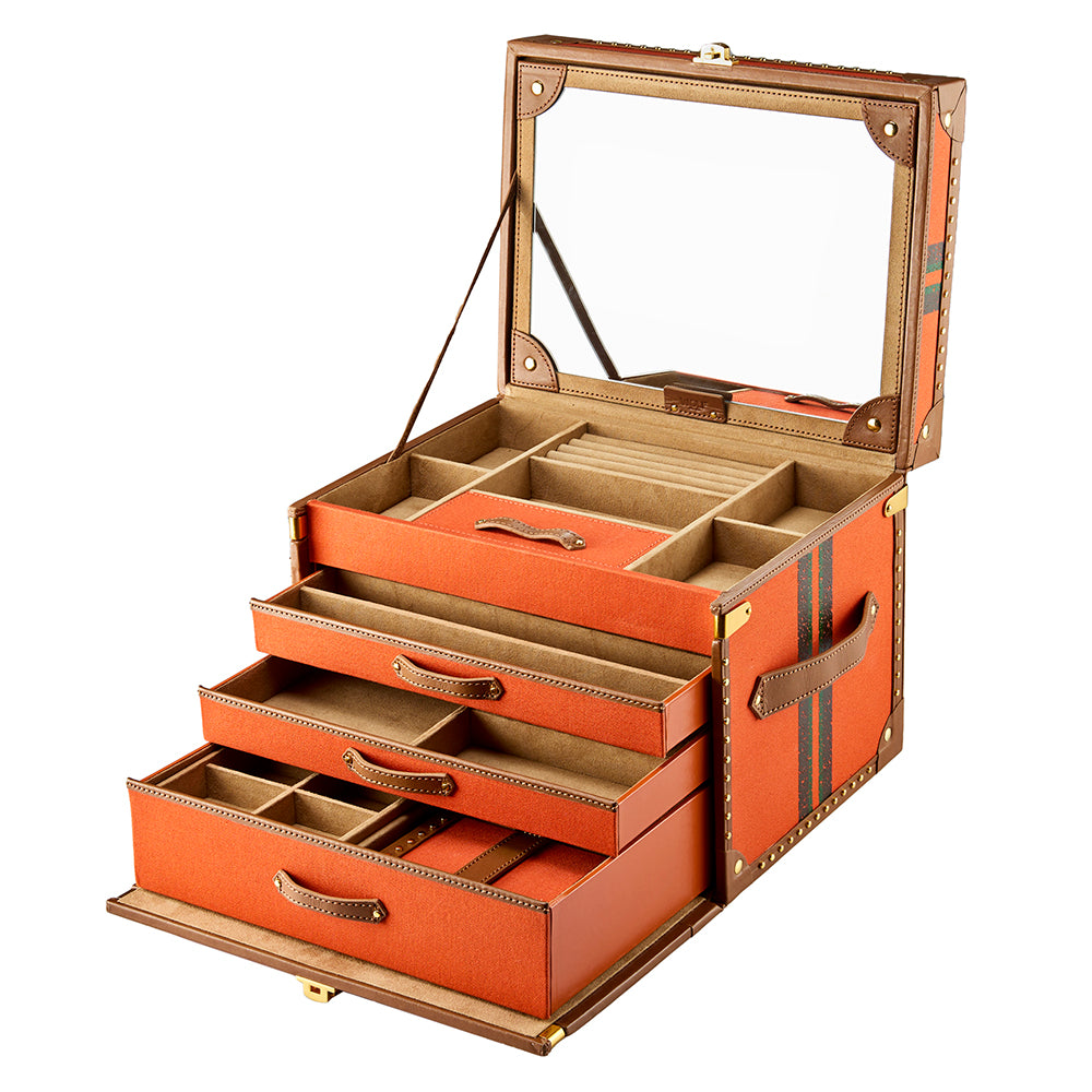 WOLF 1834 - Ida Trunk Jewellery Box - Orange