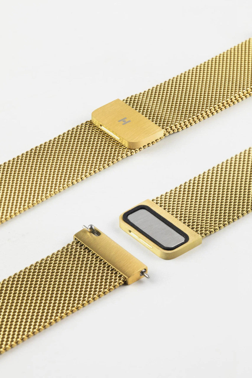 Hirsch - Milanaise Steel Watchband - Gold