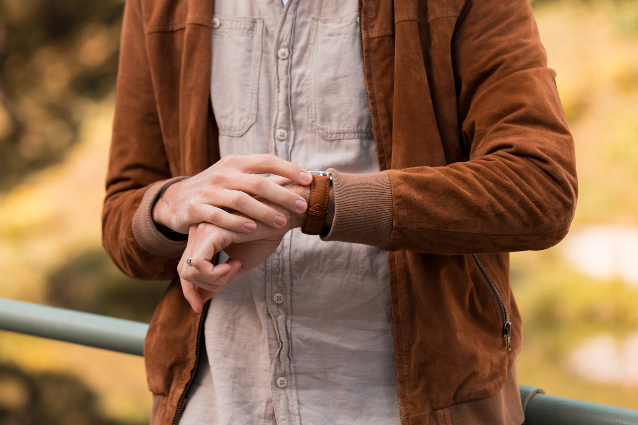 Hirsch - KENT Artisan Leather Watch Strap 010 02 - Gold Brown