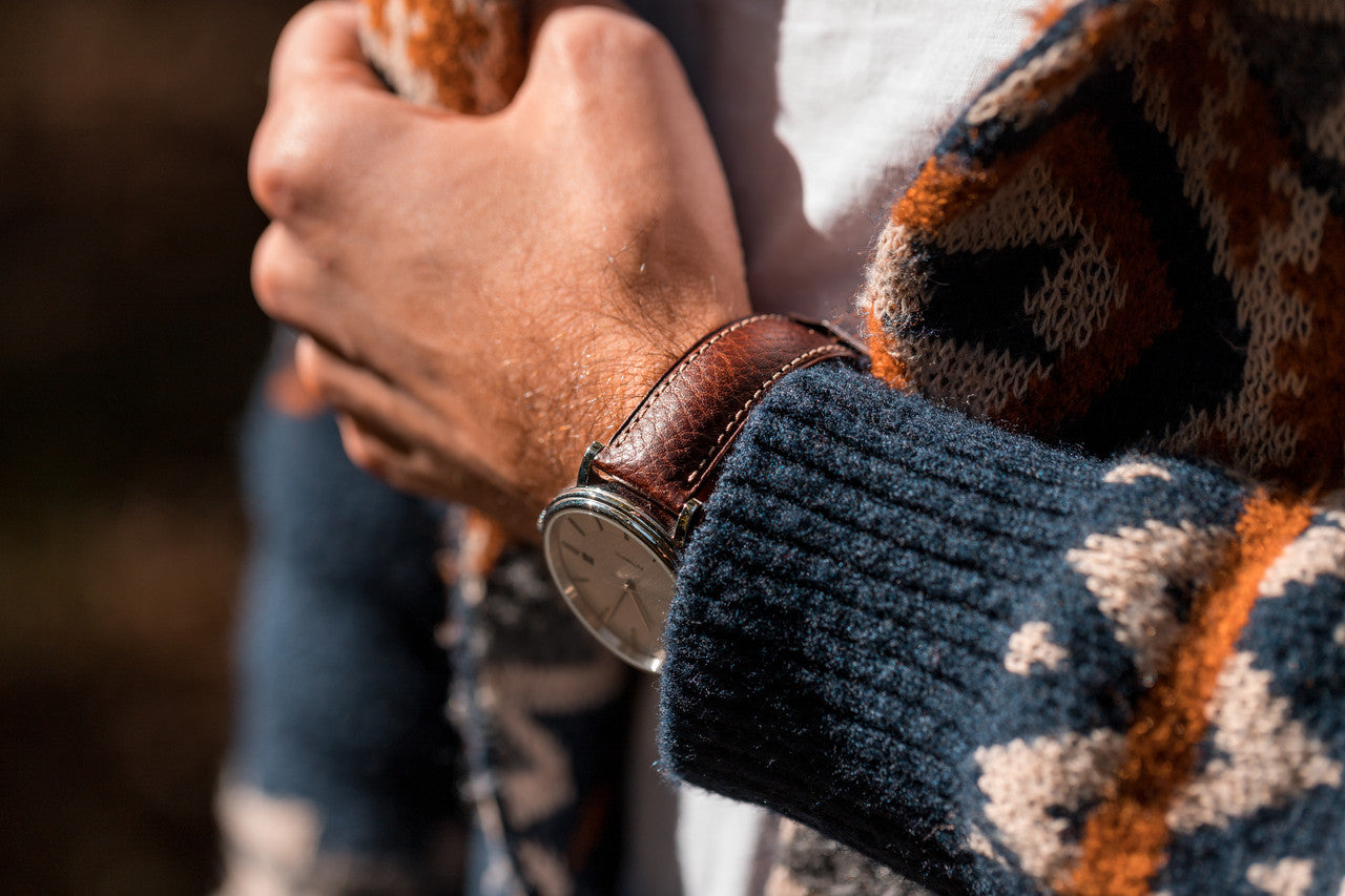 Hirsch - BOSTON Buffalo Calfskin Watch Strap 013 02 - Brown