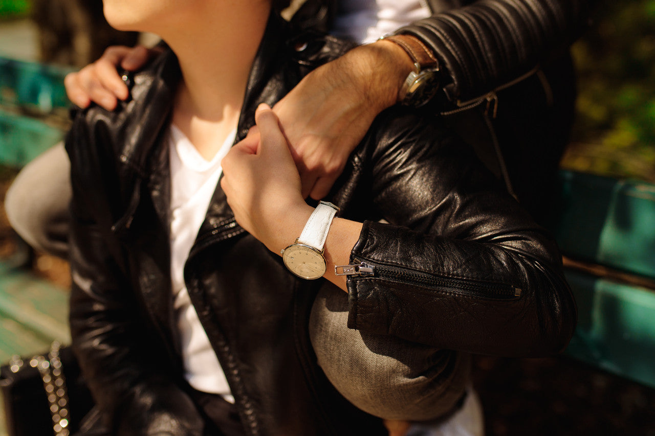 HIRSCH CROCOGRAIN Crocodile Embossed Shiny Calfskin Watch Strap 1230 28 - Black