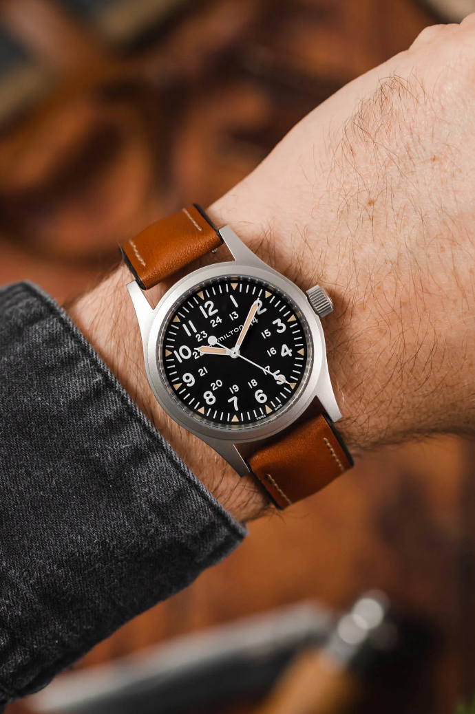 Hirsch - JAMES Performance Calfskin Watch Band 092 50 02 - Gold Brown