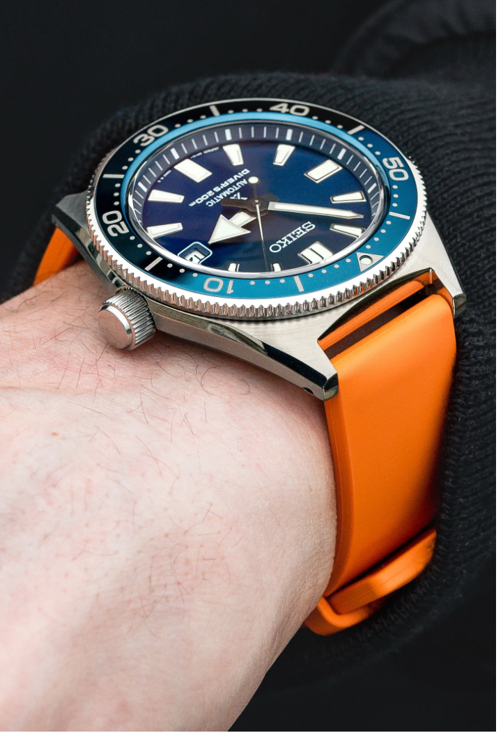 Hirsch - PURE Premium Caoutchouc Watchband 4053 88 - Orange