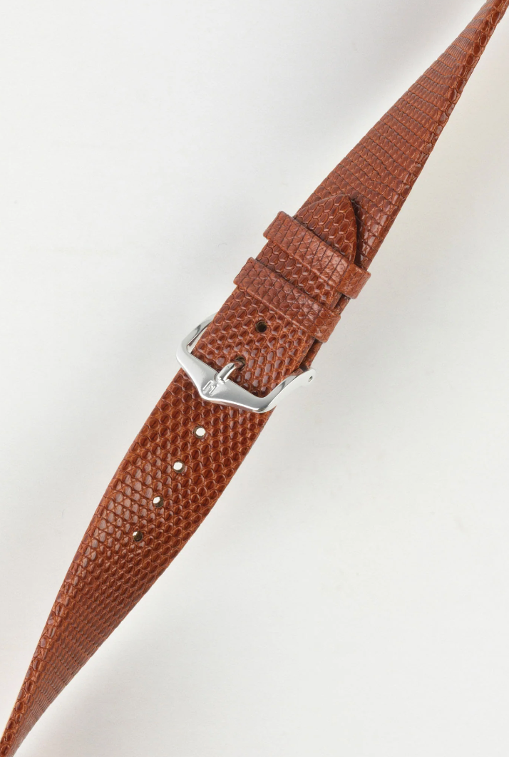 Hirsch - LIZARD Genuine Lizard Watch Bracelet 017 66 - Gold Brown