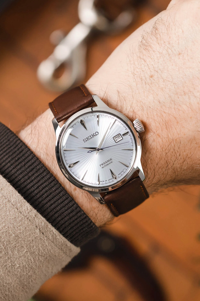 Hirsch - MERINO French Nappa Sheepskin Watch Strap 012 06 - Gold Brown