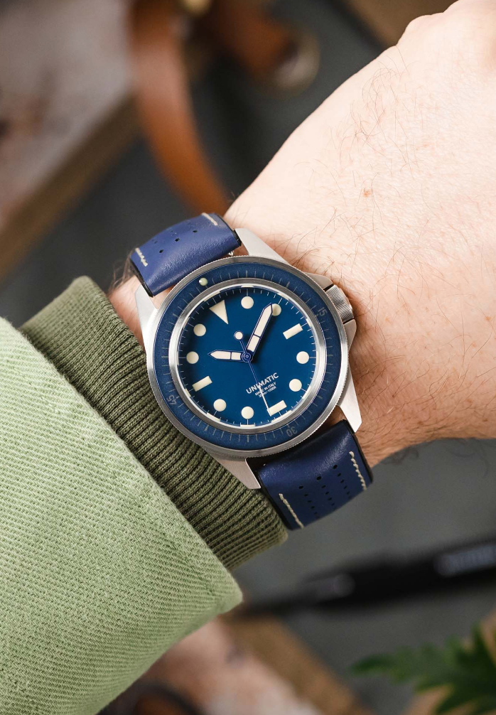 Hirsch - TIGER Performance Calfskin Watch Band 091 50 75 - Blue