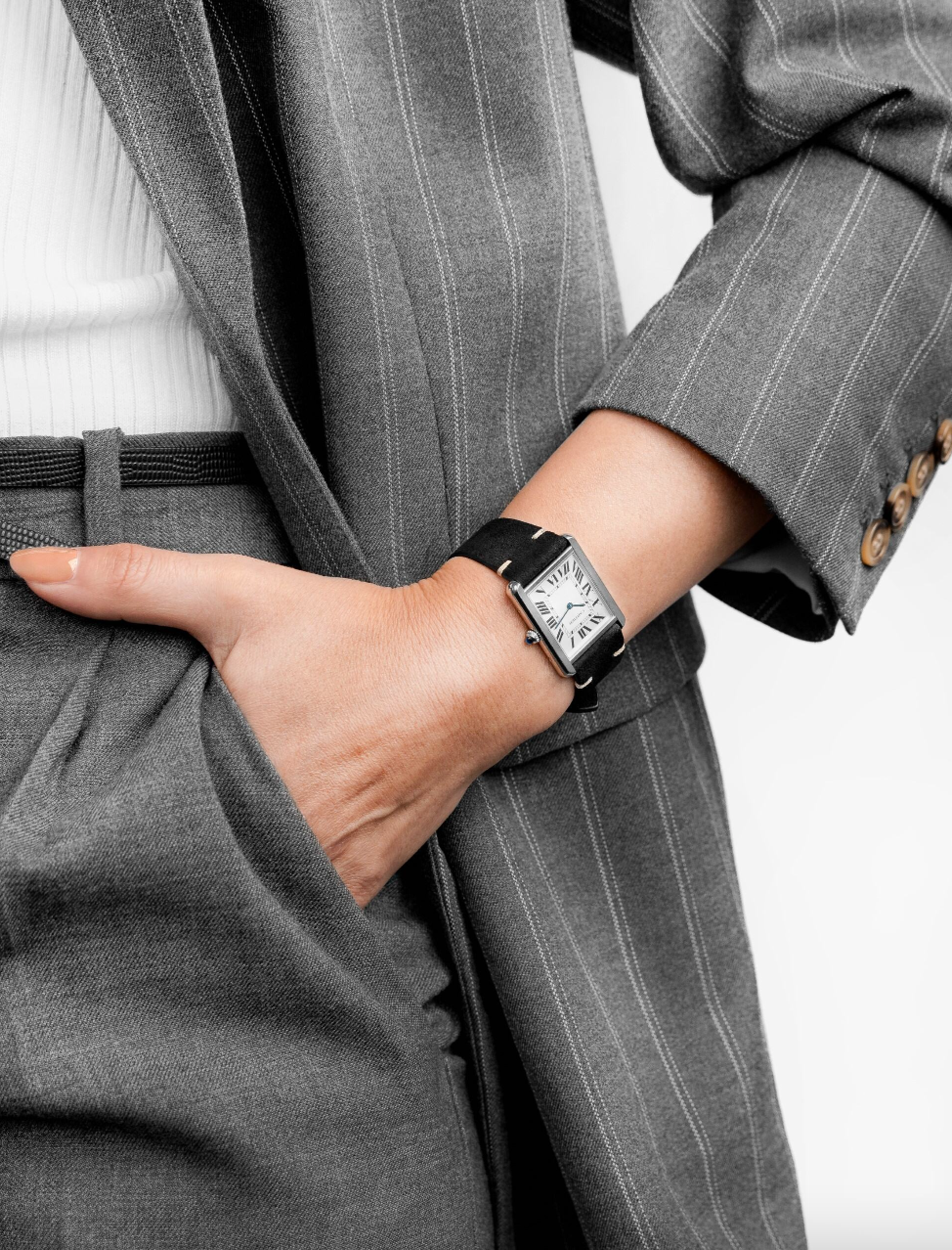 Hirsch - Serro Suede Watchband 055 64 - Black