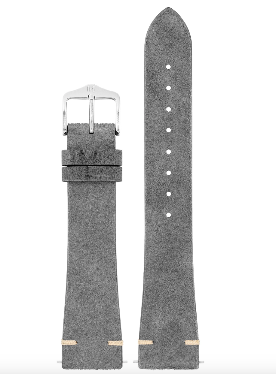 Hirsch - Serro Suede Watchband 055 64 - Grey