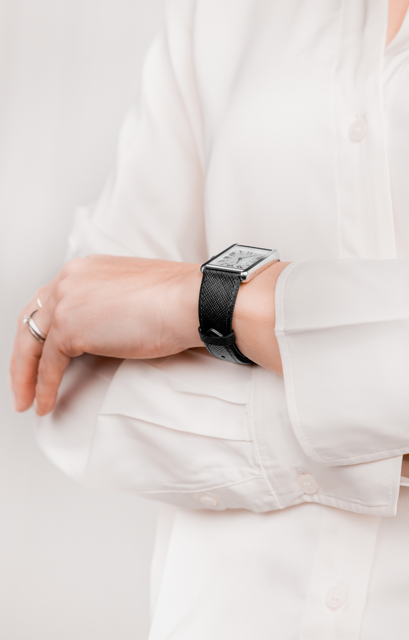 Hirsch - Giffone Calfskin Watchband 018 75 - Black
