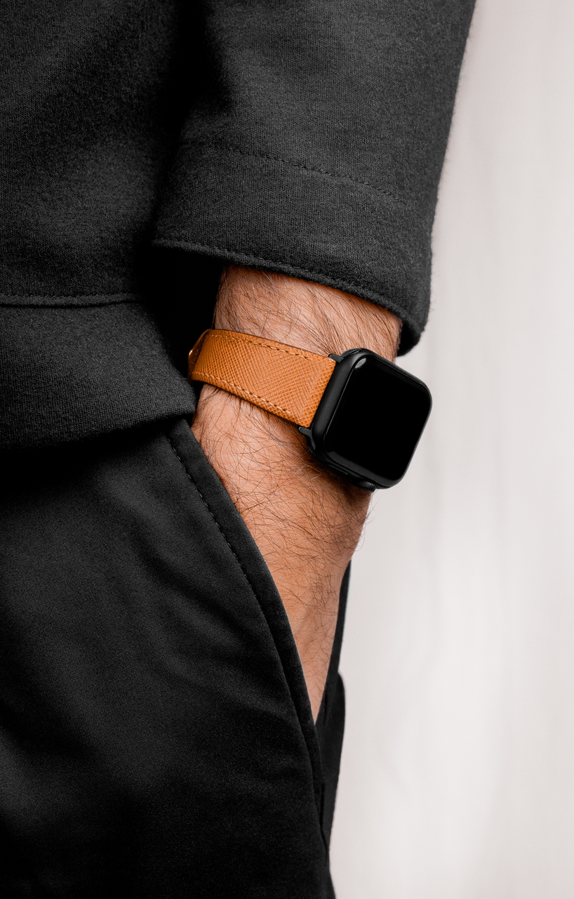 Hirsch - Giffone Calfskin Watchband 018 75 - Gold Brown