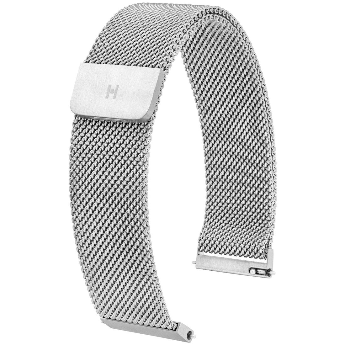 Hirsch - Milanaise Steel Watchband - Silver