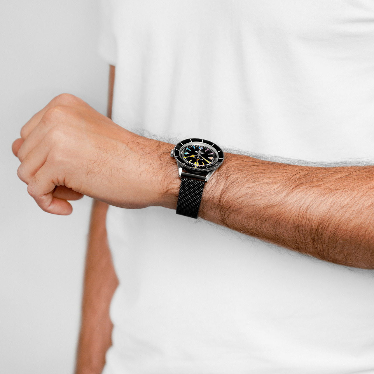 Hirsch - Milanaise Steel Watchband - Black