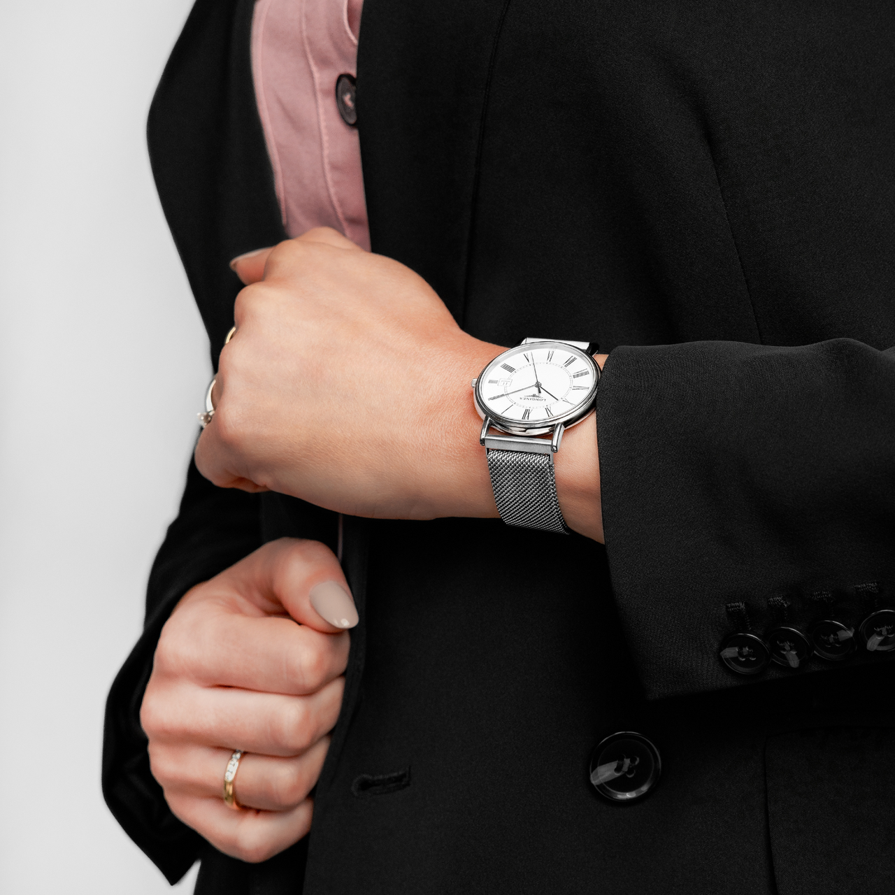 Hirsch - Milanaise Steel Watchband - Silver