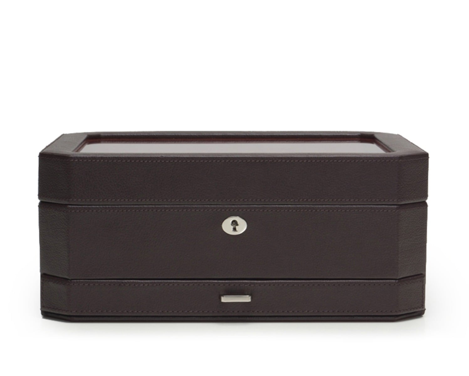 WOLF 1834 - Windsor 10 Piece Watch Box with Drawer - Brown/Orange