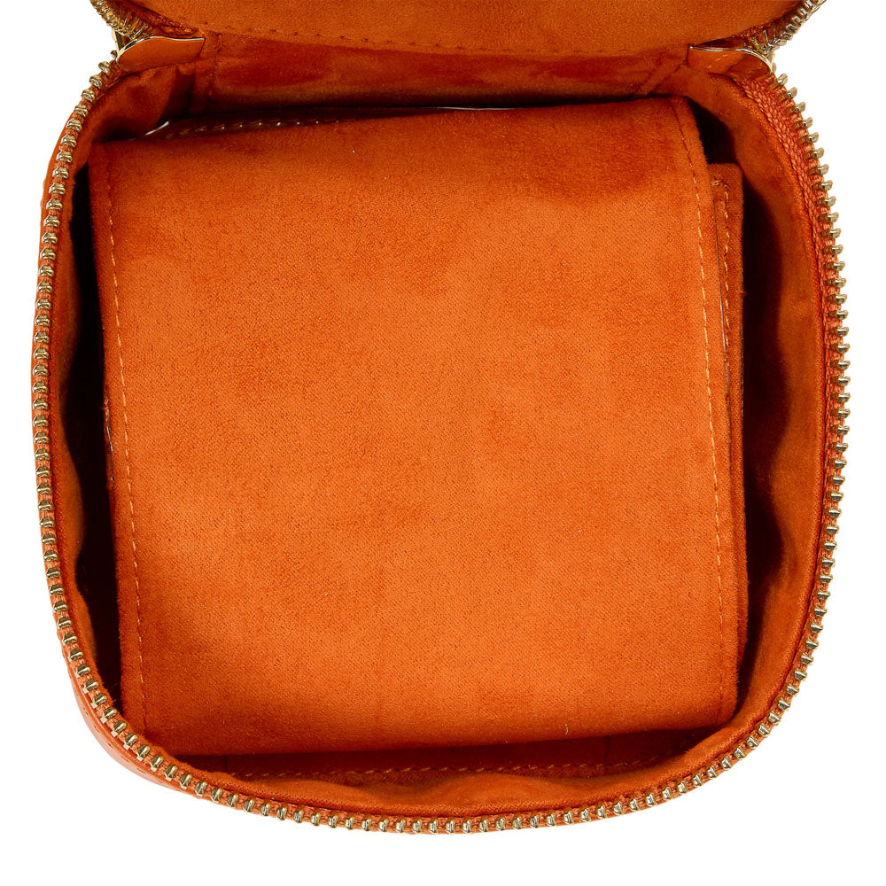 WOLF 1834 - Maria Zip Jewelry Cube - Tangerine